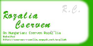 rozalia cserven business card